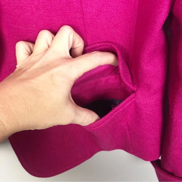 J. CREW | Hot Pink Wool Single Button Suit Jacket Blazer Women’s Size 10 - Picture 7 of 9